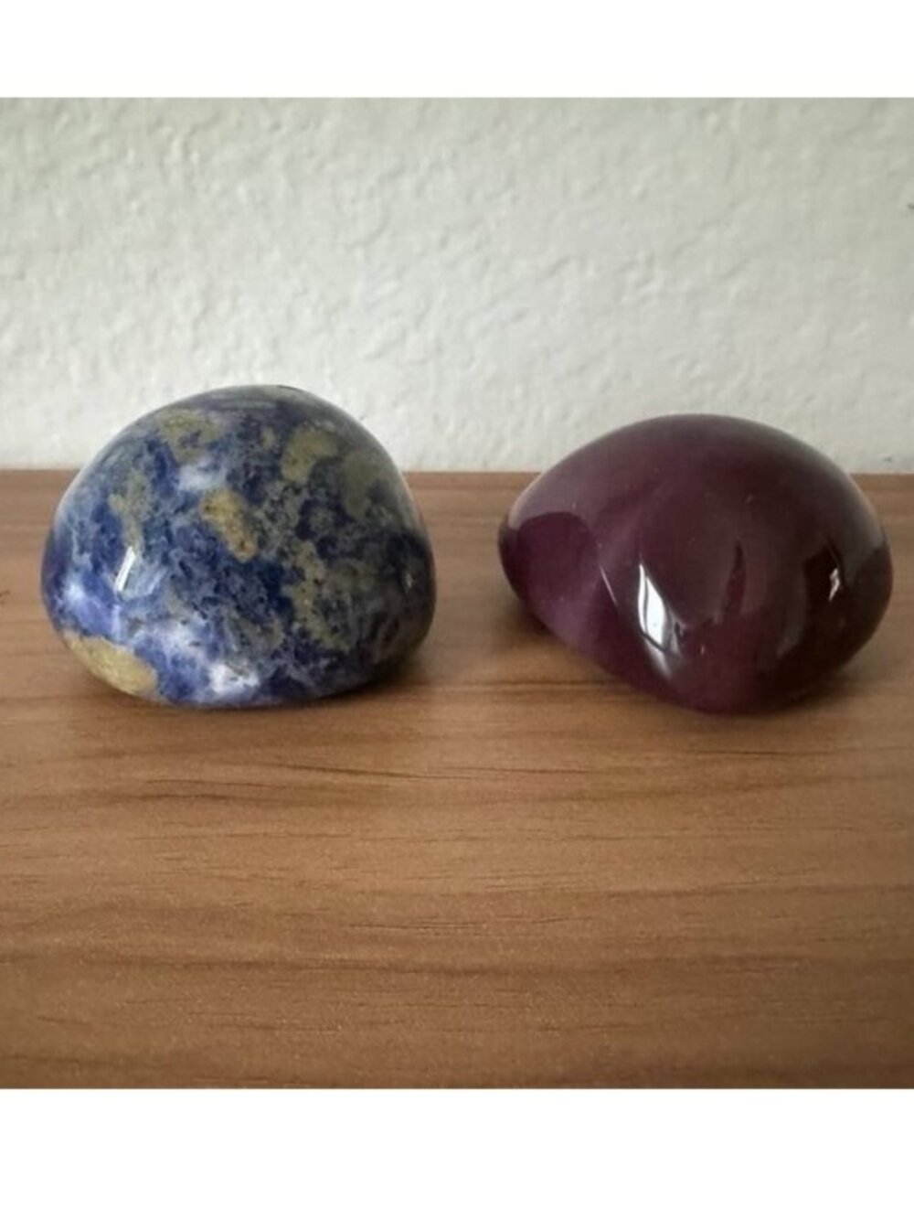 Large Polished Sodalite & Bloodstone Display Stones – Natural Crystal Set